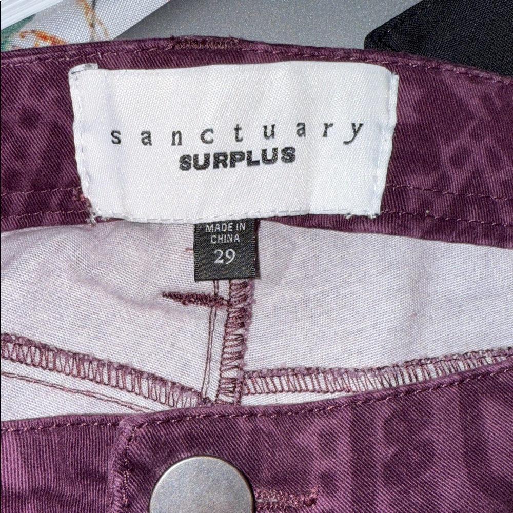 Sanctuary Deep Purple Patterned Pants - image 7